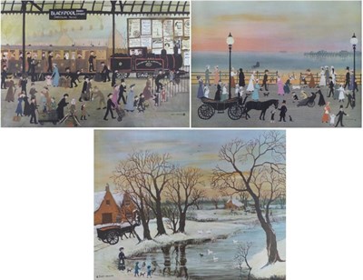 Lot 2022 - After Helen Layfield Bradley MBE (1900-1979) 'Evening on the Promenade' Signed in pencil, with...