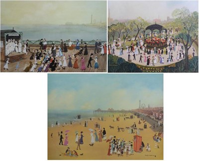 Lot 2023 - After Helen Layfield Bradley MBE (1900-1979) 'Blackpool Sands' Signed in pencil, with the Fine...