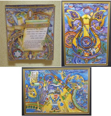 Lot 2064 - Raphael Abecassis, (1953) Moroccan/Israeli  'Psalms' 'King David' Each signed and numbered...