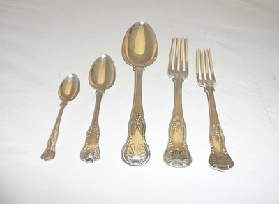 Lot 361 - A Composite Canteen of King's Pattern Flatware, comprising two table spoons (Edinburgh 1827 and...