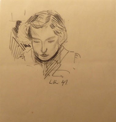 Lot 2087 - Dame Laura Knight née Johnson RA, RWS, RE, RWA, PSWA, DBE (1877-1970)  Head Study of a Lady...