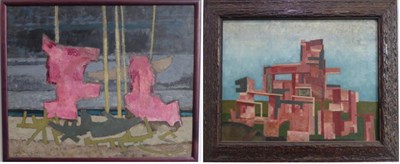 Lot 2102 - Josselin Bodley (1893-1974) 'Abstract Pink' Signed and dated 1960, oil on canvas, together with...