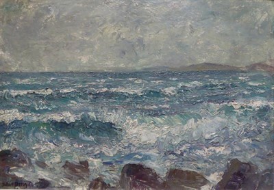 Lot 2114 - Julius Olsson (1864-1942) Seascape Signed, oil on board, 24.5cm by 34.5cm