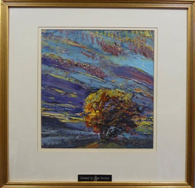 Lot 2136 - Piers Browne (b.1949) Blustery landscape Oil on board, 35cm by 33cm  Artists' Resale Rights...