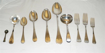 Lot 368 - A George III and Later Service of Flatware, various makers, London and Glasgow, 1788-1902, Old...