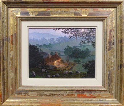 Lot 2152 - Stephen Darbishire RBA (b.1940) 'Grazing by Moonlight'  Signed, inscribed to artist's label...