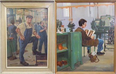 Lot 2181 - Tom Byrne (20th/21st century) 'Big Joe' 'Lunch Break - Roy Macarus' Each signed, inscribed...