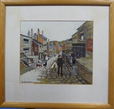 Lot 2183 - Margaret Chapman (1940-2000) 'High Street Haworth' Signed, oil on board, 27.5cm by 31.5cm...