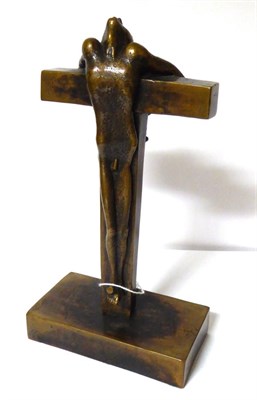 Lot 2198 - Malcolm Woodward (b.1943) 'Crucifixion'  With Morris Singer foundry stamp, London, bronze, 23cm...