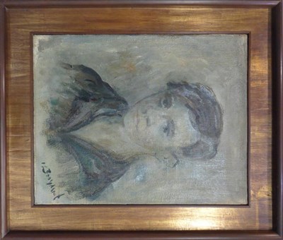 Lot 2201 - Bram Bogart (1921-2012) Belgian A head and shoulders portrait of a young man Signed, oil on canvas