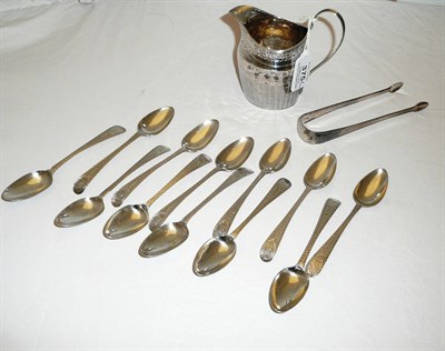 Lot 375 - A Set of Twelve George III Teaspoons, Hester Bateman, London 1785-6, Old English pattern,...