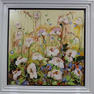 Lot 2221 - R Bell (Contemporary)  Wild flower meadow Acrylic on board, 73cm by 73cm