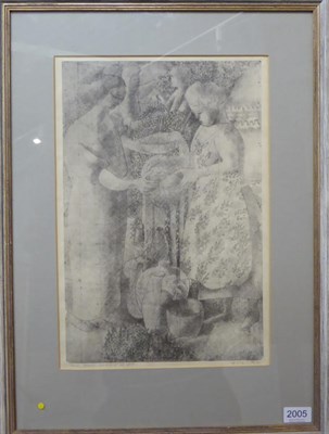 Lot 2005 - After Sir Stanley Spencer (1891-1959) 'Disciples at a gate' Signed, inscribed and numbered...