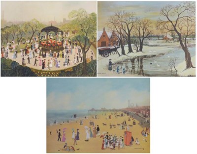 Lot 2006 - After Helen Layfield Bradley MBE (1900-1979) 'Blackpool Sands' Signed in pencil, with the Fine...