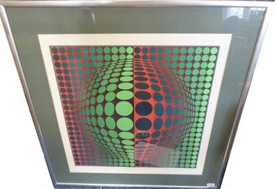 Lot 2010 - Victor Vasarely (1906-1997) French 'Vega Flet' Signed and numbered 131/267, coloured screen...