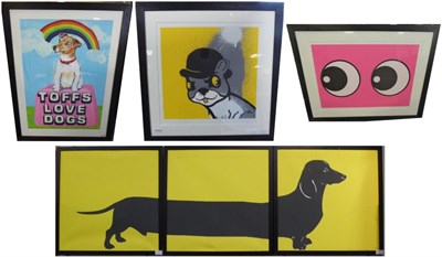 Lot 2032 - Magda Archer (Contemporary) 'Toffs Love Dogs' Signed and numbered 1/60, inkjet with screenprint and