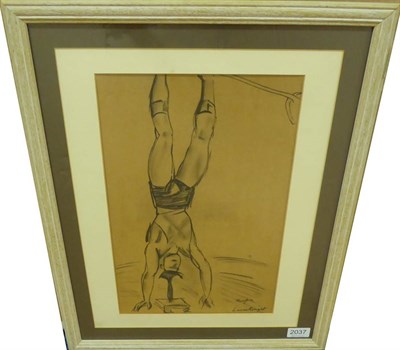 Lot 2037 - Dame Laura Knight RA, RWS, RE, RWA, PSWA, DBE (1877-1970) A balancing circus performer  Signed...