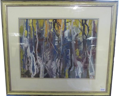 Lot 2042 - Arthur Bell Foster (b.1900) Abstract forms Signed, watercolour, 40cm by 51cm