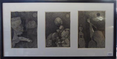 Lot 2062 - John Kingerlee (b. 1936) Irish Abstract figurative studies Signed and dated (19)69, black ink,...