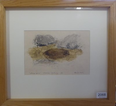 Lot 2068 - David Nash (b.1945) 'Sheep space' Blaenau Ffestiniog Signed, inscribed and dated 1981, mixed media