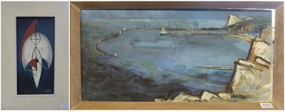 Lot 2087 - Alexander Mroczkowski (1850-1927) 'Last look over Dover harbour' Signed and inscribed on label...