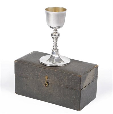 Lot 394 - A Charles II Recusant Chalice, unmarked, circa 1670, the septafoil foot rising to an inverted...