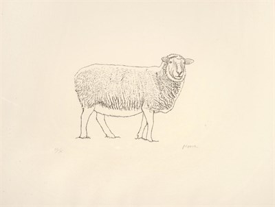 Lot 2003 - Henry Moore OM, CH, FBA (1898-1986) 'Sheep Standing' Signed and numbered III/X, a black and...