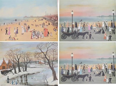 Lot 2005 - After Helen Layfield Bradley MBE (1900-1979) 'Blackpool Sands' Signed in pencil, with the Fine...