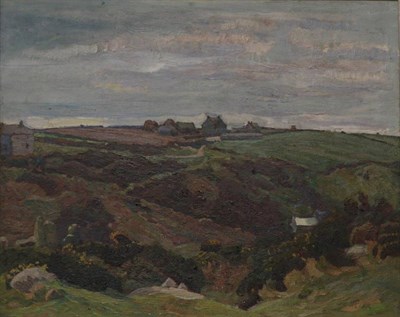 Lot 2075 - John Anthony Park (1880-1962) 'Hill top farm, Porthcurno', Cornwall Signed and extensively...