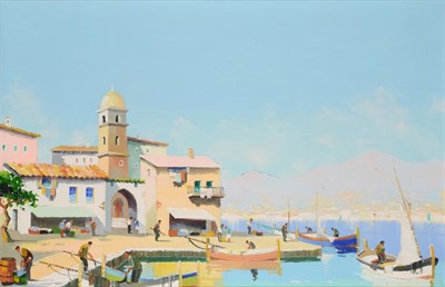 Lot 2078 - Cecil Rochfort D'Oyly John (1906-1993) 'Village of Mentone, near Montecarlo, French Riviera,...