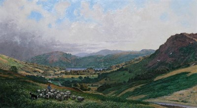 Lot 2083 - Stephen J Darbishire RBA (b.1940) 'Gathering Storm, Grasmere'  Signed, oil on board, 25cm by 44.5cm