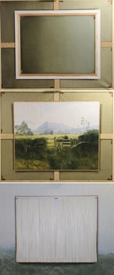 Lot 2145 - John Ridgewell (1937-2004) A blank canvas Oil on canvas, together with two further signed...