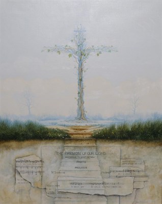 Lot 2147 - John Ridgewell (1937-2004) Allegory of Easter Signed and inscribed 'The Passion of our...