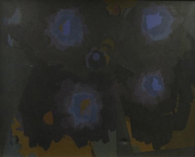 Lot 2152 - Circle of William Scott (1913-1989) 'Butterfly' -  Abstract study in blue Inscribed verso, oil...