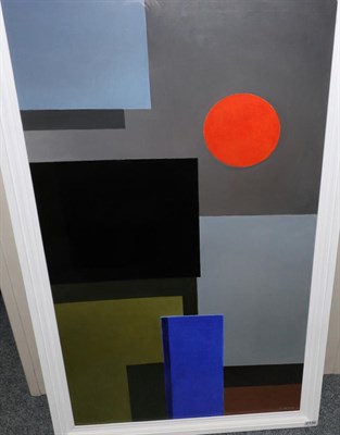 Lot 2156 - Jonny de Vins (b.1960) 'Red and Blue' Signed, oil on board, 105.5cm by 60cm  This is a...