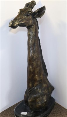 Lot 2169 - David Cemmick (Contemporary) 'Young Giraffe' Signed and numbered 9/12, bronze, 52cm high