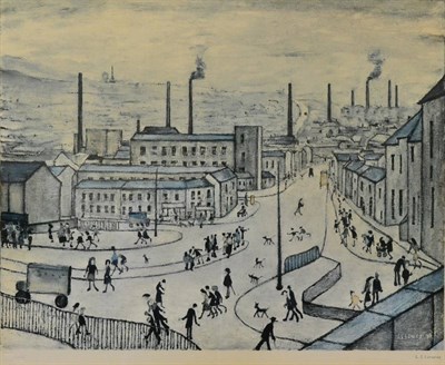 Lot 2004 - After Laurence Stephen Lowry RA (1887-1976) 'Huddersfield' Signed in pencil, with the...