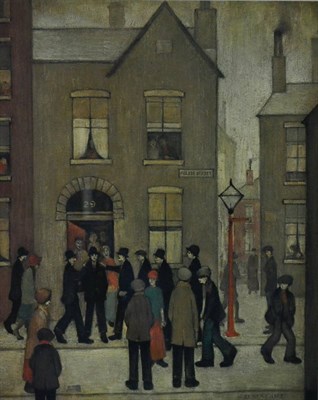 Lot 2006 - After Laurence Stephen Lowry RA (1887-1976) 'Police Street' Numbered 765/850, with the...