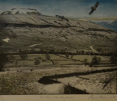 Lot 2026 - Piers Browne (b.1949) 'Summer, Wensleydale' 'Winter, Wensleydale' Signed, inscribed and dated...