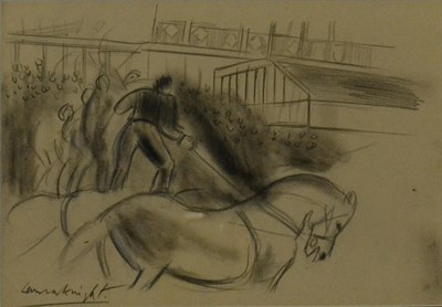 Lot 2038 - Dame Laura Knight RA, RWS, RE, RWA, PSWA, DBE (1877-1970) Circus horses Signed, pencil and...