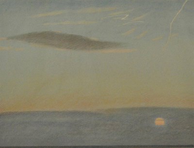 Lot 2059 - Derek Wilkinson (1929-2001) 'Fading Sun' Signed and dated 1979, signed and inscribed verso, pastel