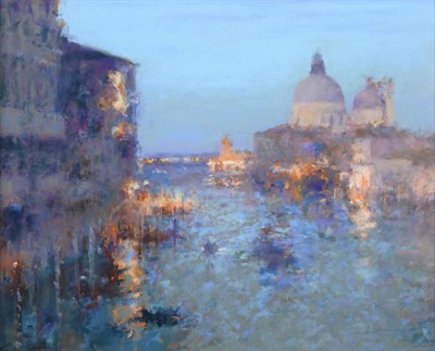 Lot 2063 - Bob Richardson (b.1938) The Grand Canal, Venice Signed, pastel, 45cm by 56cm  Provenance:...