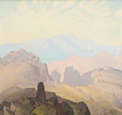 Lot 2096 - Delmar Harmood Banner (1896-1983) 'Blencathra from Scafell' Signed and dated 1947, oil on...