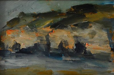 Lot 2178 - Ghislaine Howard (b.1953) 'View of the Cliffs, Flambrough' Signed, inscribed and dated 1990...