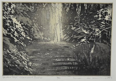 Lot 2006 - Norman Ackroyd RA, CBE (b.1938) 'Garden Steps - Harewood Castle' Signed in pencil and numbered...