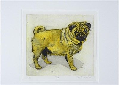 Lot 2018 - Pat Schaverien (Contemporary) 'Pug' Signed, inscribed and dated 2000, numbered 10/40, etching...