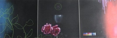 Lot 2041 - Chris Kettle (Contemporary) Flowers and still life triptych One signed, digital prints, three...