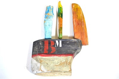 Lot 2121 - Derek Nice (b.1933) Fishing boat Signed and dated 1997, driftwood, 47cm high   Artist's Resale...