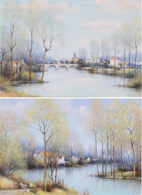 Lot 2125 - Jean-Louis Vergne (b,1929) French 'Moulin des Closeaux' 'Environs de Chateau-Thierry' Signed...