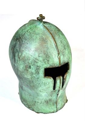 Lot 2169 - Kjell Janson (Contemporary) Swedish 'Helmet' Signed and numbered 8/9, bronze, 33cm high...